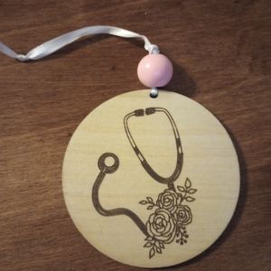 Stethoscope floral ornament/ car charm